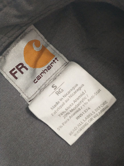 Carhartt FR | Men's Grey Flame Resistant Long Sleeve Work Shirt Mercedes | S - Picture 7 of 7